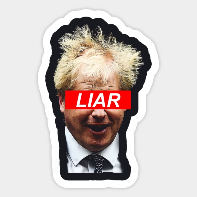 Boris johnson resign Sticker by bloatbangbang